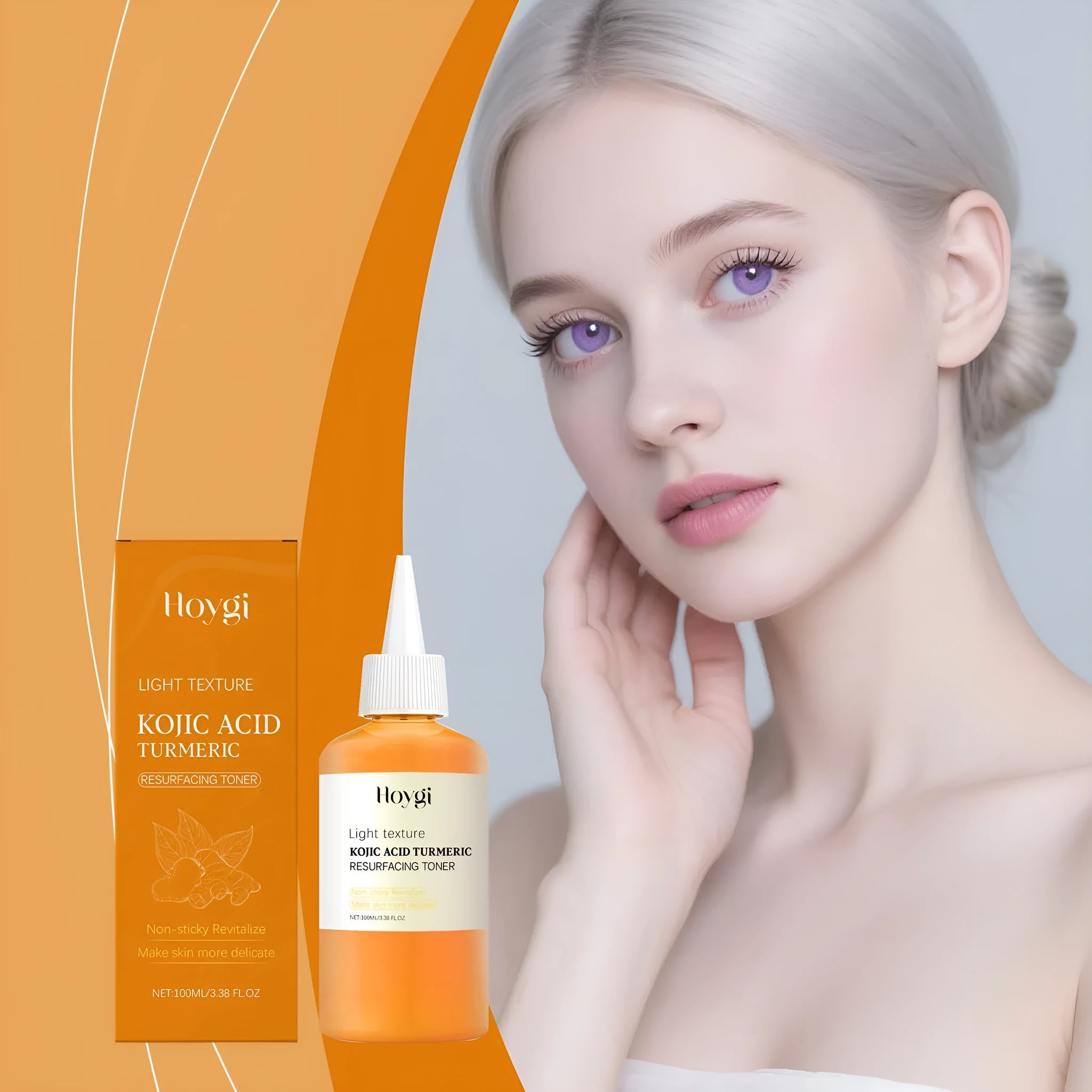 100ml turmeric moisturising water bottle with non-oily formula for daily facial care
