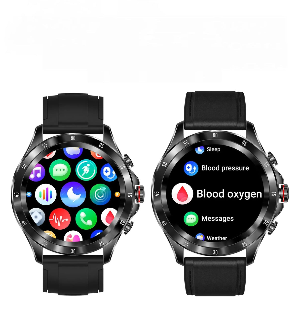 MAX7 smart watch with black silicone strap showing 1.32 inch screen and Bluetooth call interface