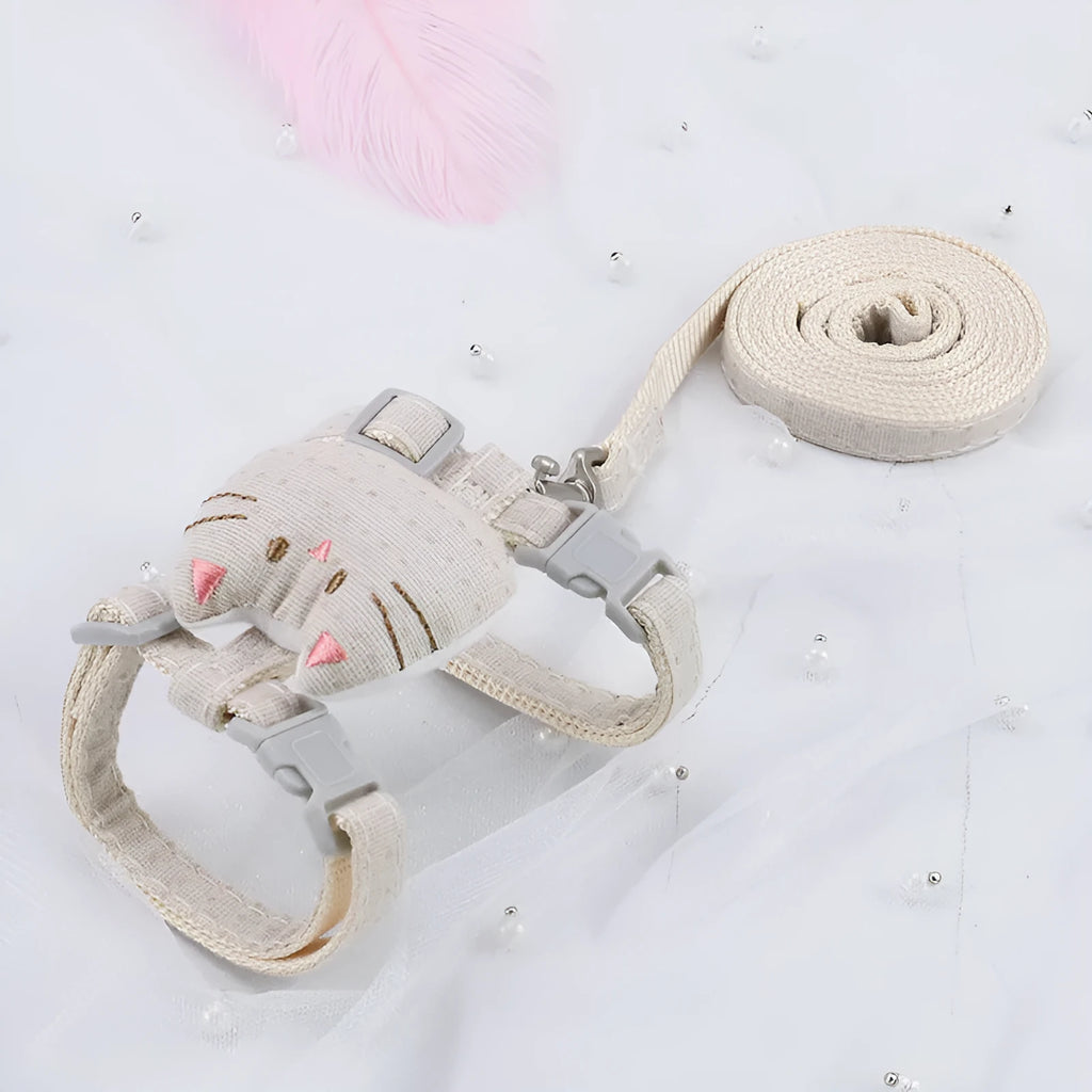 T-shaped cat pull rope toy with drawstring in pink colour for interactive play