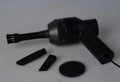 Black desktop mini vacuum cleaner with USB cable for computer keyboard and electronic dust removal