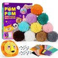 DIY children's educational toy set with five craft styles including animal pom-pom and unicorn rainbow