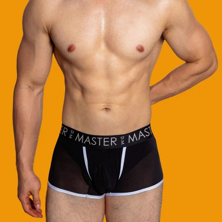 Men's low waist ice silk shorts in solid colours with quick-drying lightweight fabric