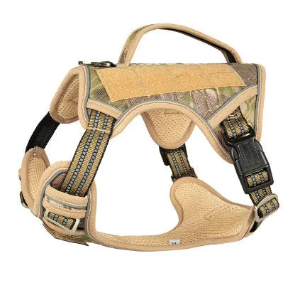 Tactical working dog chest strap in Oxford cloth, shown in camouflage colour
