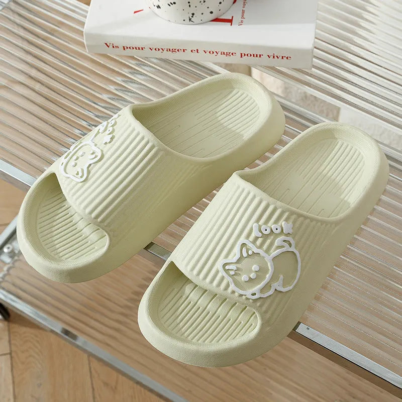 Women's cat slippers with thick EVA platform sole in multiple colour options