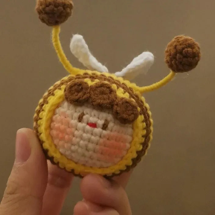 Handmade crocheted bee colonies for woolen dolls in plush with pendant decoration