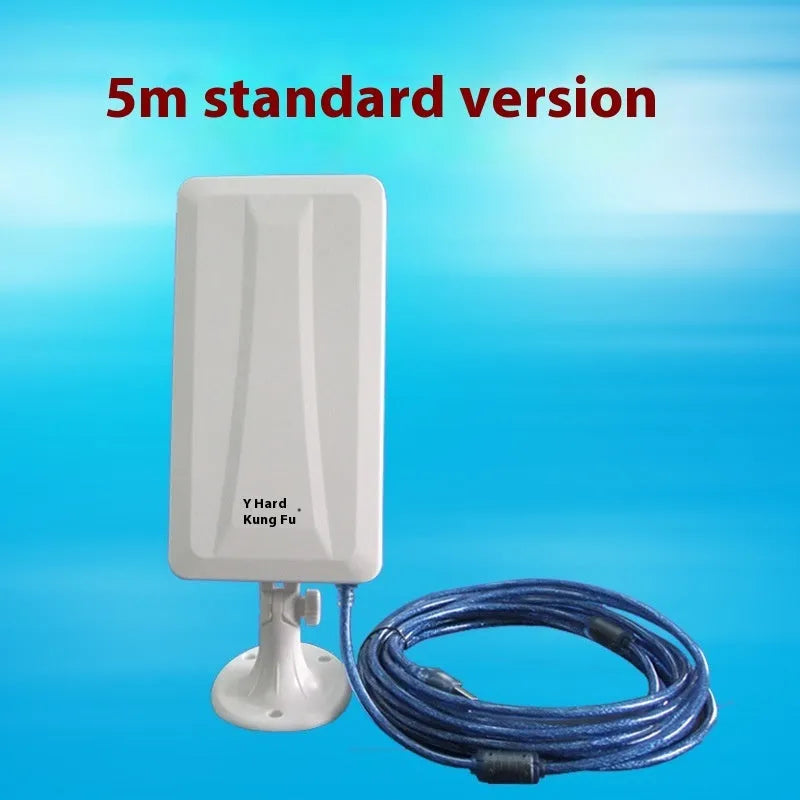 White USB wireless network card with integrated antenna for computer Wi-Fi connectivity