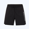 Men's white long sleeve swim top and matching blue swim trunks set for beach sports