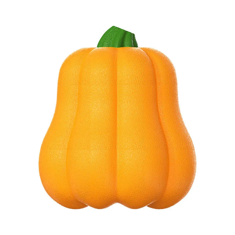 Plastic outdoor dog toy in single pumpkin colour for camping fetch games and bite training.