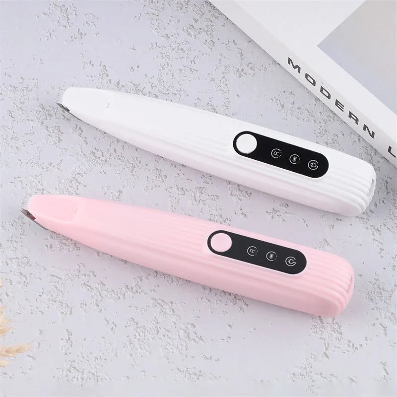 Pets Efficient LED shaving cat dog foot hair electric clipper in white with LED light on