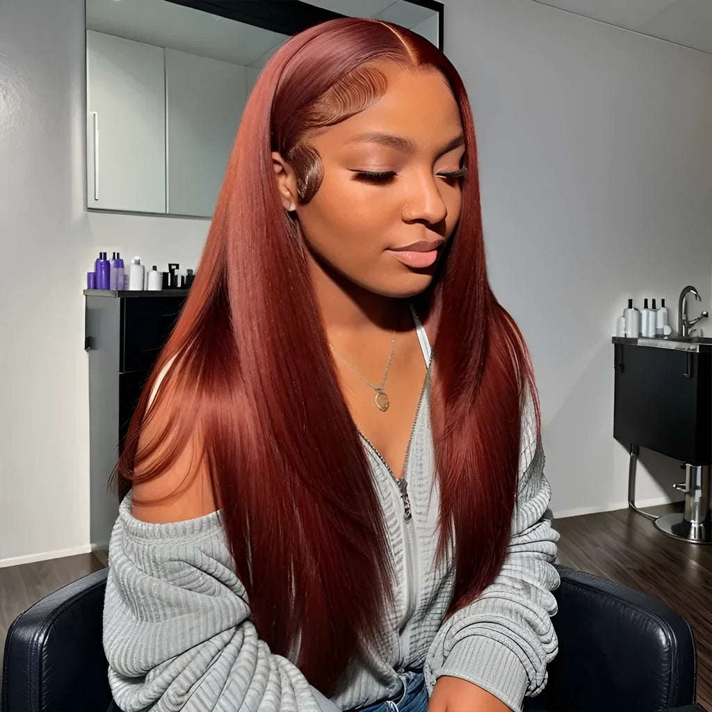 Straight 13x4 human hair lace front wig, hand woven, 150% to 210% density, 10 to 30 inch lengths