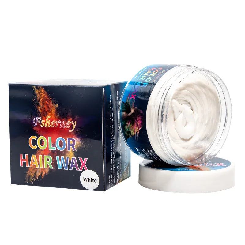 120g tub of hair styling clay for strong hold and temporary colour in nine different shades.