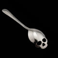 Stainless steel coffee mixing spoon with skull and bone handle design for adults