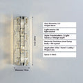 Modern light luxury crystal wall lamp chrome 40cm finish with stainless steel body and crystal shade