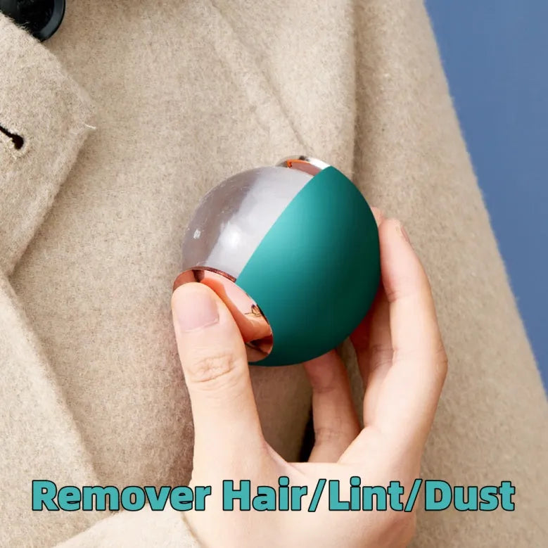 Green gold reusable gel lint roller ball for washing pet hair and lint from fabrics.