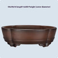 Purple clay ceramic rectangular flower pot measuring 50x39x16cm with classical terracotta design
