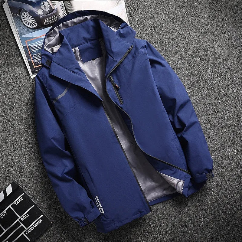 Thin outdoor casual jacket in 2020 Thin Black, polyester fabric, hooded, loose fit, on display