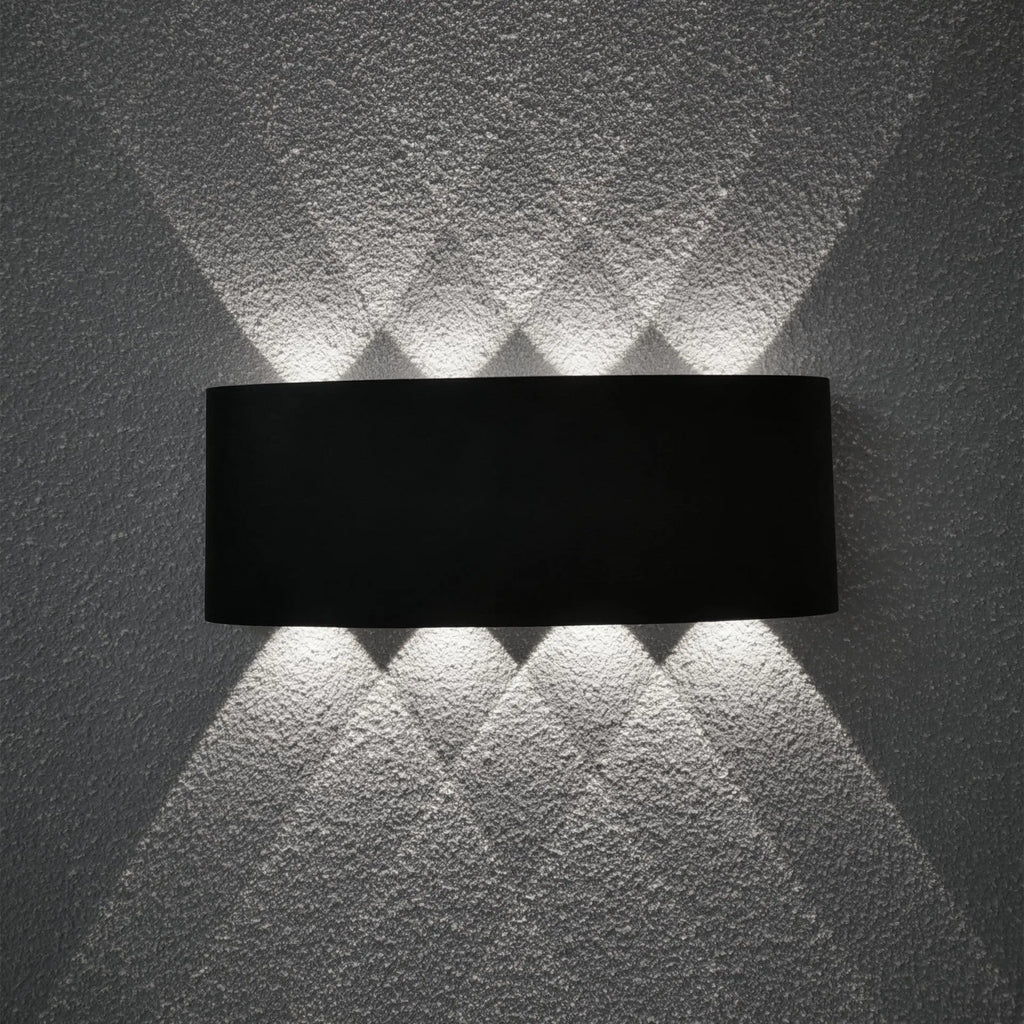 Modern LED corridor lamp with aluminium shade measuring 180x60x30mm