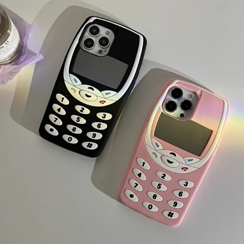 Personalised creative anti-fall silicone phone case for iPhone 13, 12, 11, X series in black