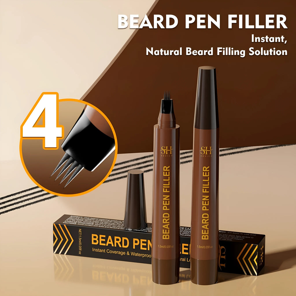 Men's sweatproof eyebrow pencil for beards and hairlines in black packaging