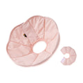 Waterproof polyester cat anti-licking recovery collar in Light Strawberry colour on a white background showing soft material