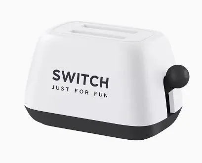 Green Switch game card storage box with a driver-style design on a table.