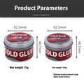Tube of cold glue for automotive dent repair, shown in 75g and 100g sizes.