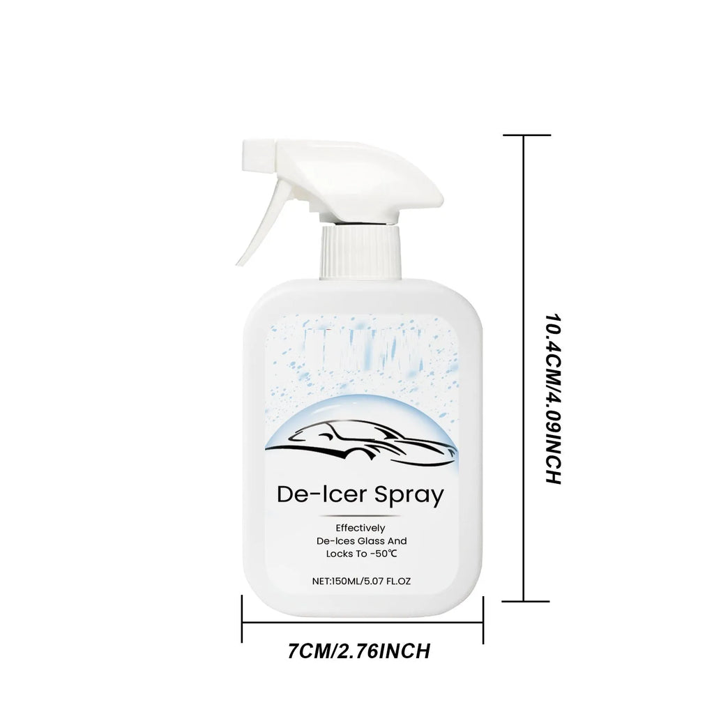 150ml bottle of car windscreen anti-icing and snow removal spray
