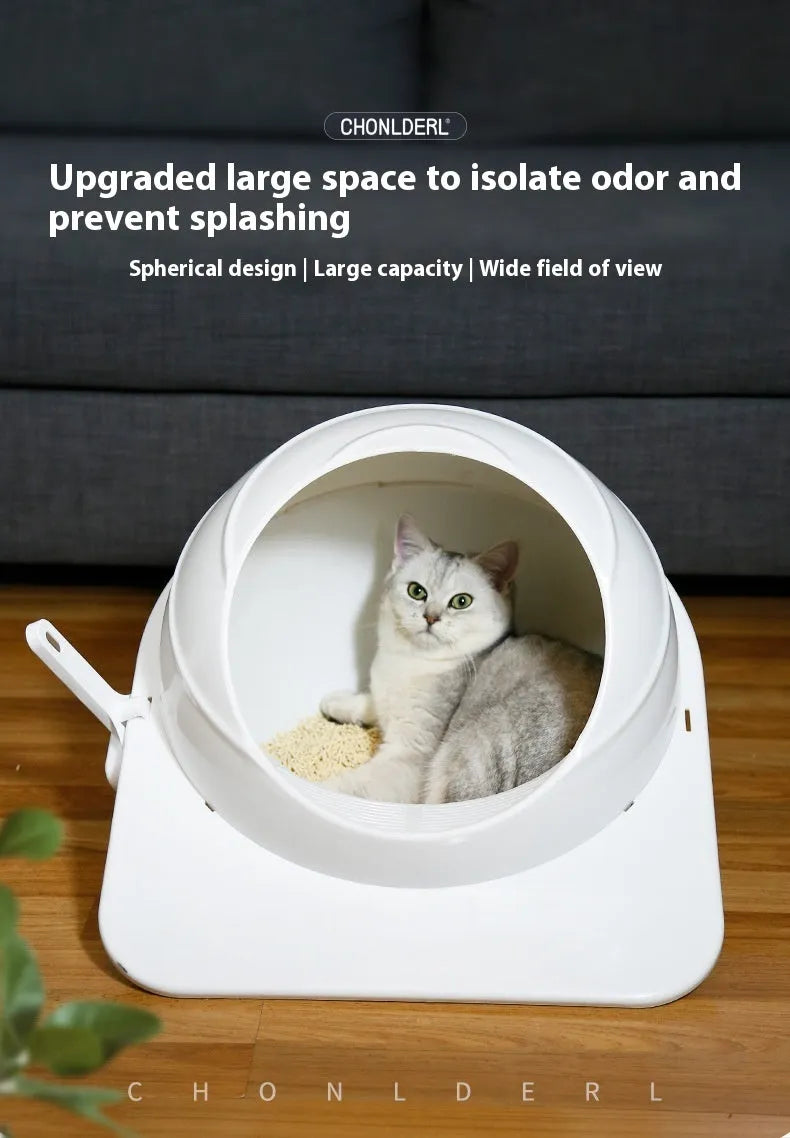 Large Ariston coloured enclosed cat litter box with deodorant feature
