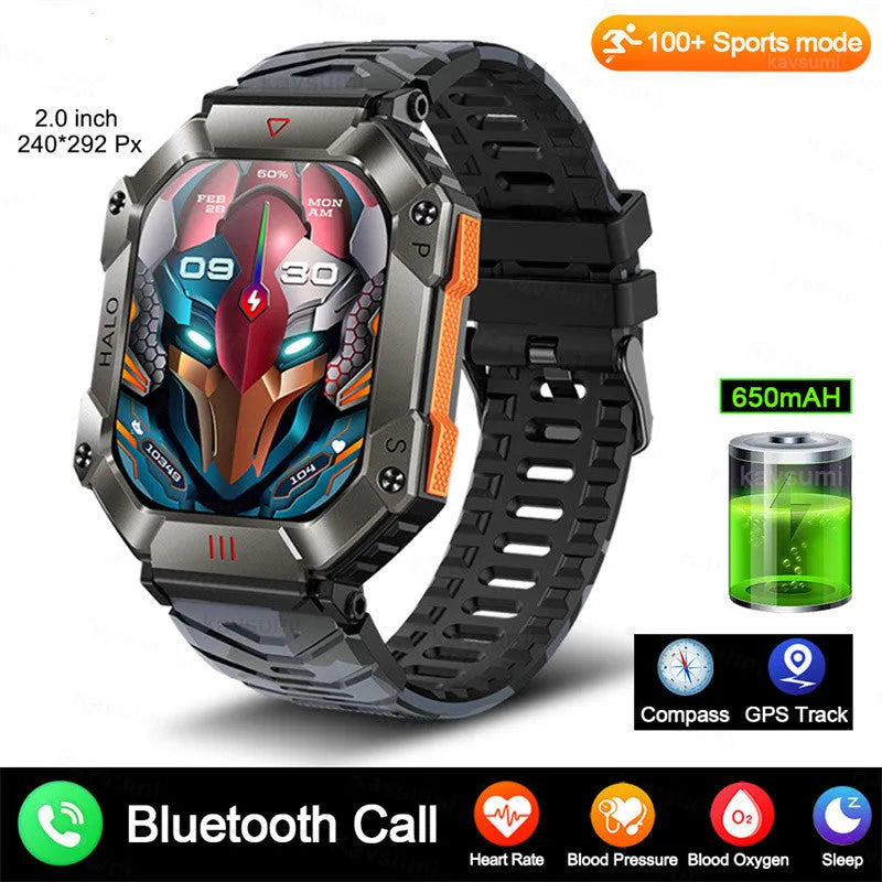 Black Android smart watch for women with titanium alloy case on a leather strap, showing GPS and call functions.