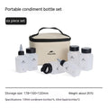 Naturehike six-piece set of simple white portable plastic seasoning bottles for outdoor use.