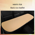 Beige automatic heating cushion for a car seat with cotton filler.