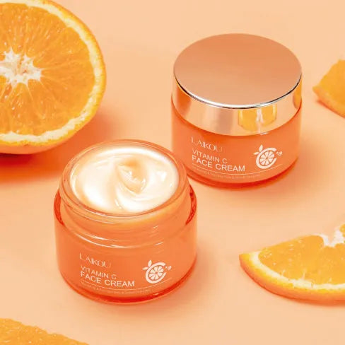 Vitamin C cream 50g orange pot delicate moisturising facial skincare product