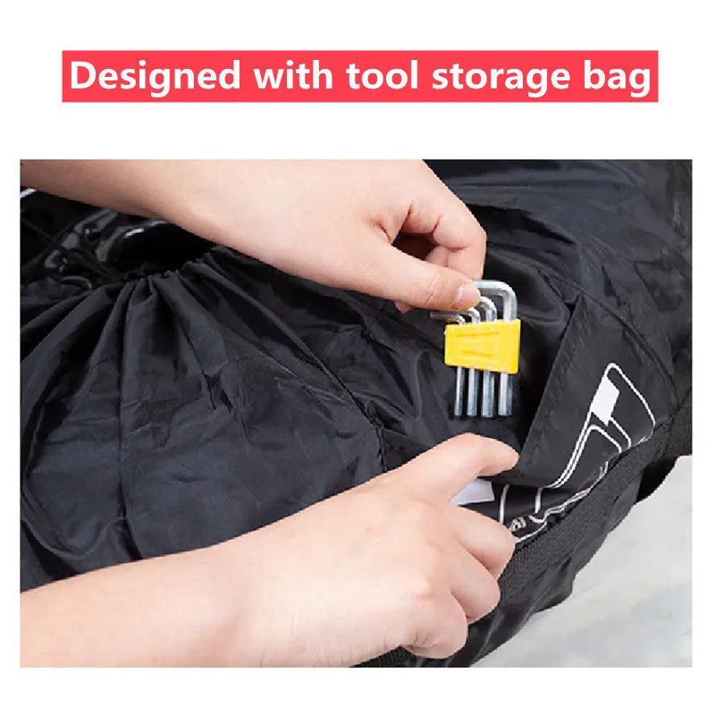 Set of four black Oxford cloth car tyre protective covers laid flat