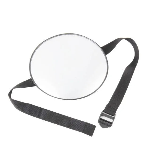 Black baby safety seat rearview mirror with 17cm glass and locking strap for cars