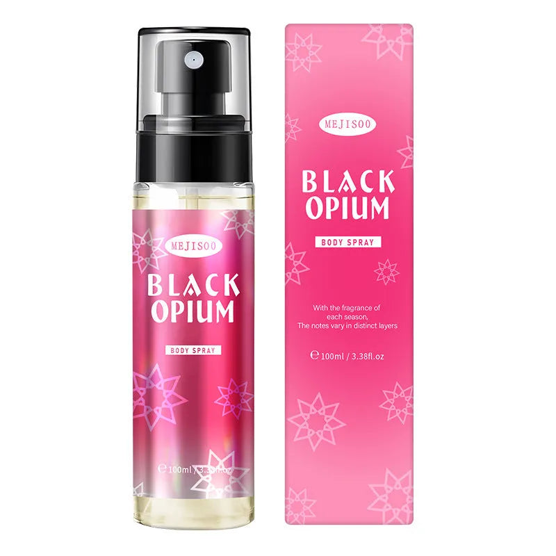 100ML body spray perfume lasting fragrance bottle with four scent options Black Opium Bleu De Chanel Scandal Fresh Ultra Male