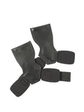 Black rubber palm protection band for weightlifting and rock climbing grip.