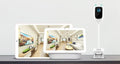 Xiaovv white smart baby monitor with 1080p HD night vision and 150 degree wide-angle lens