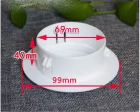 Plastic air conditioner hole sealing kit components including splits, plug caps, and tuyere panels