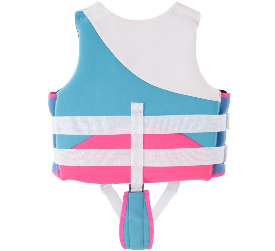 Children's professional life jacket snorkeling vest with belt in blue-yellow colour for swim training