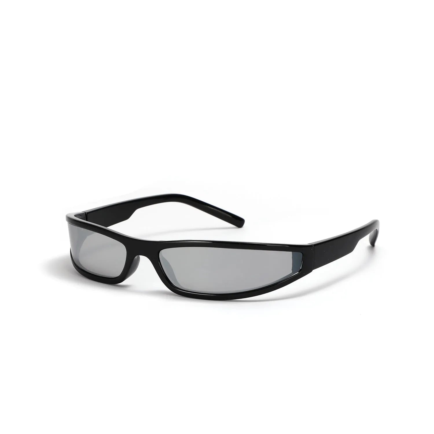 Women's narrow frame sunglasses in future style design with mercury colour options for sun protection and fashion wear