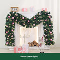 2.7 metre pink artificial Christmas rattan vine decoration with optional LED lights