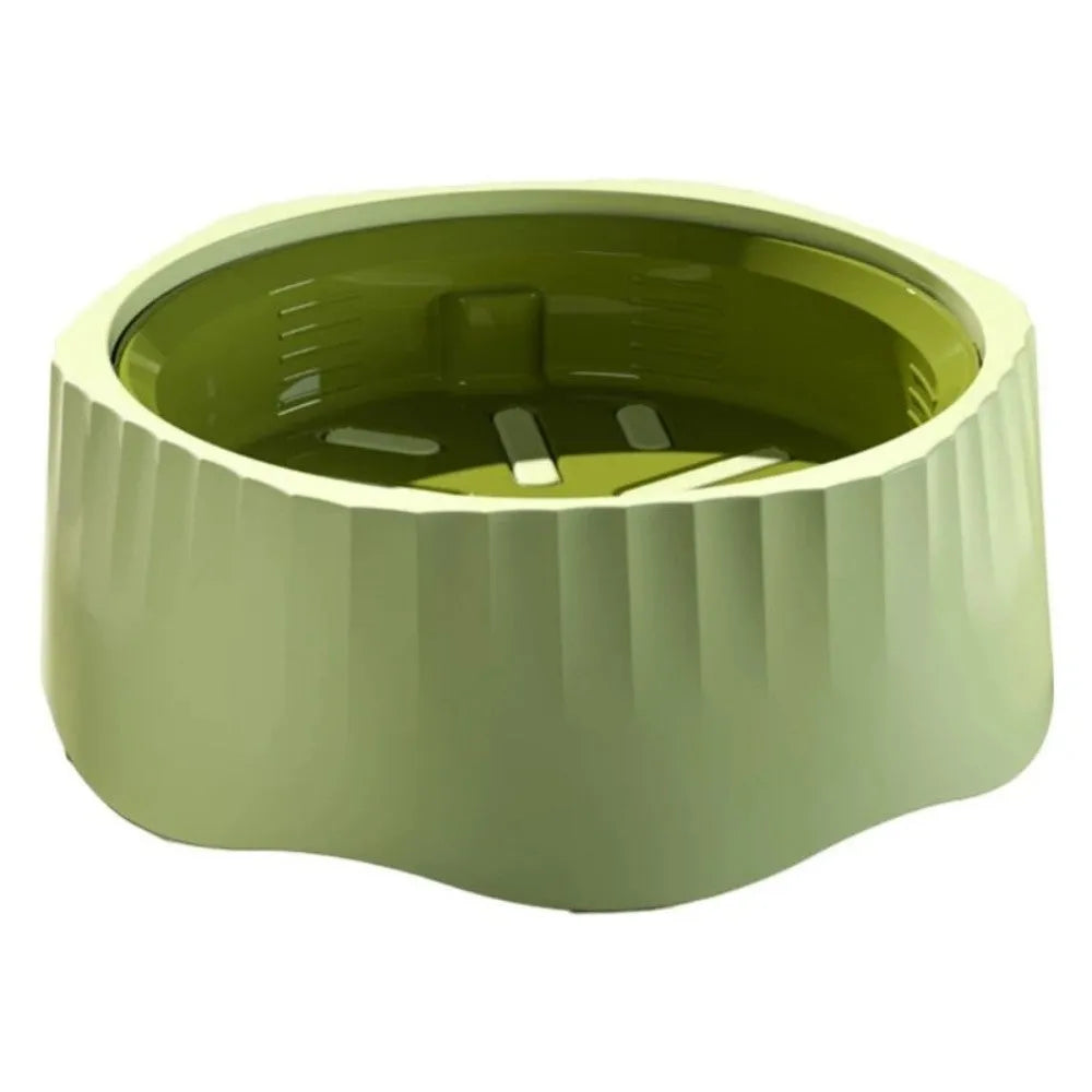 Blue detachable slow feeder bowl for small dogs on a white surface
