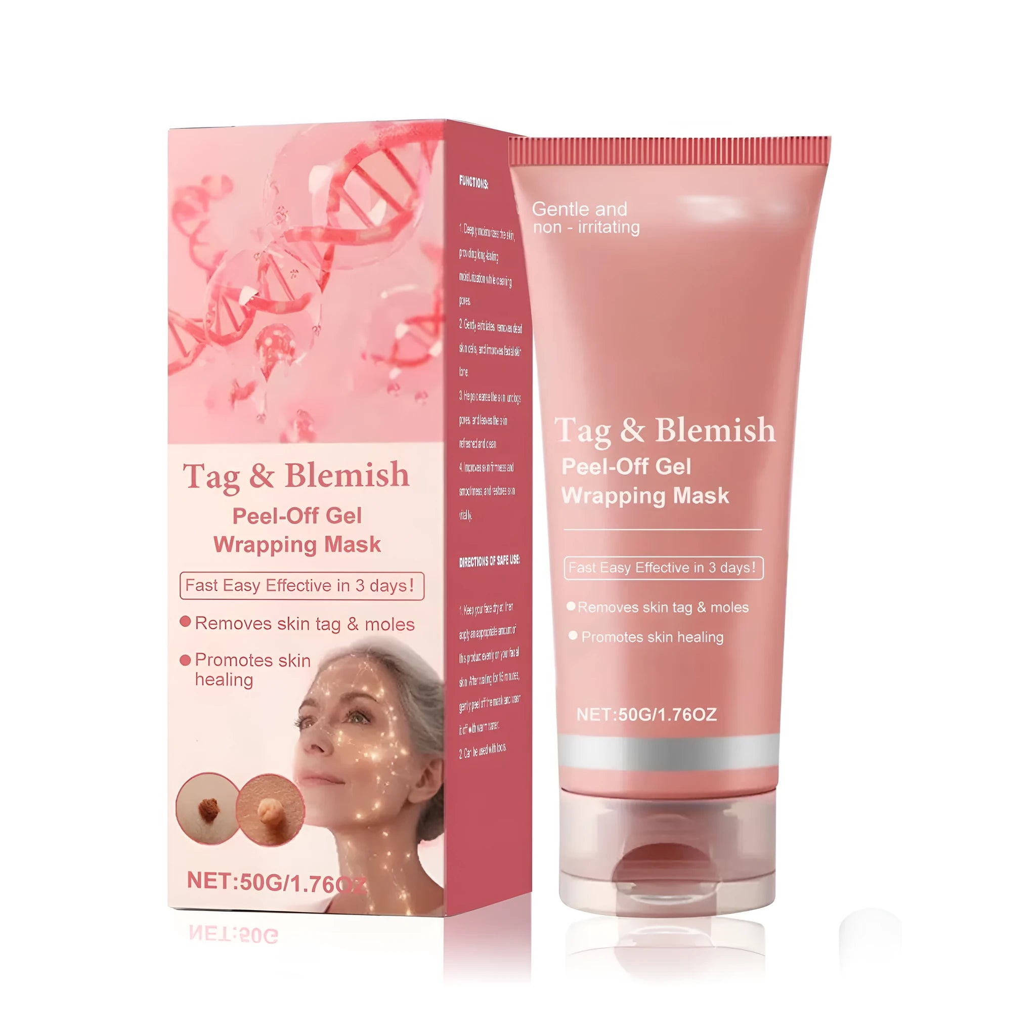 Tear-shaped single-use facial mask for targeted skincare application with soluble collagen and moisturising ingredients.