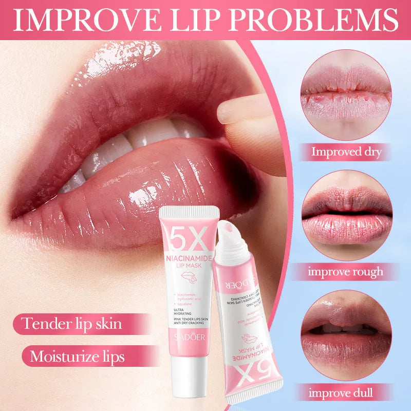 Ceramide nicotinamide vitamin C lip moisturising mask in 10g pot
