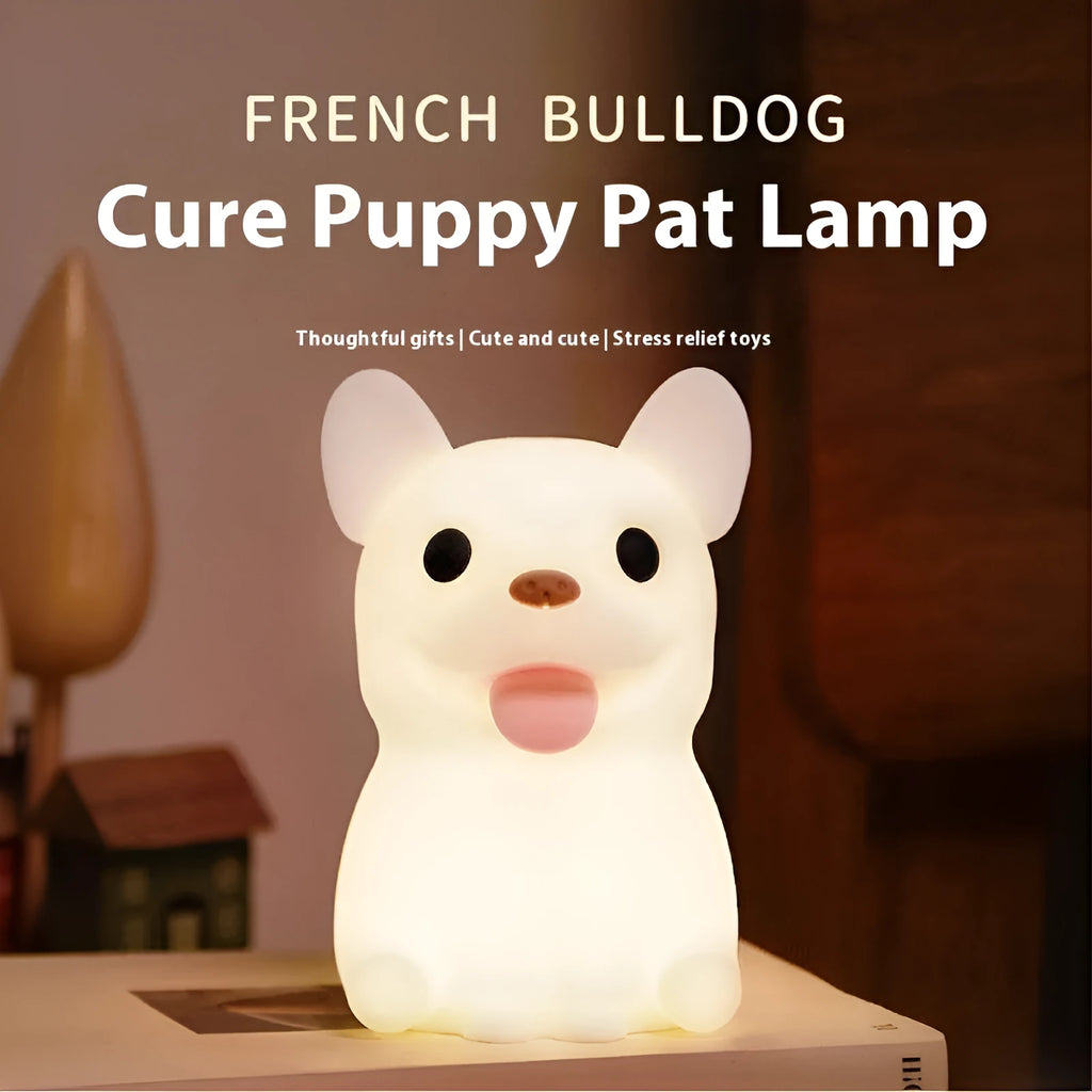 Silicone USB night light in a cartoon animal or zodiac design with dimming function.