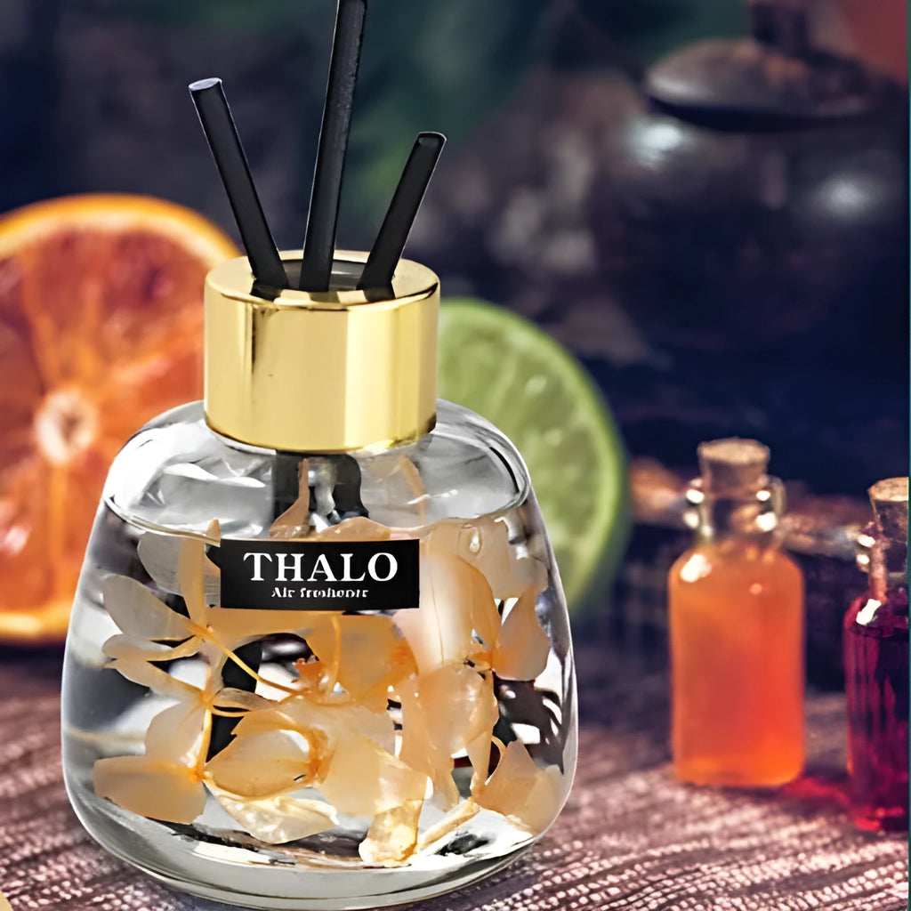 Glass bottle car perfume ornament for loose incense in various colours.