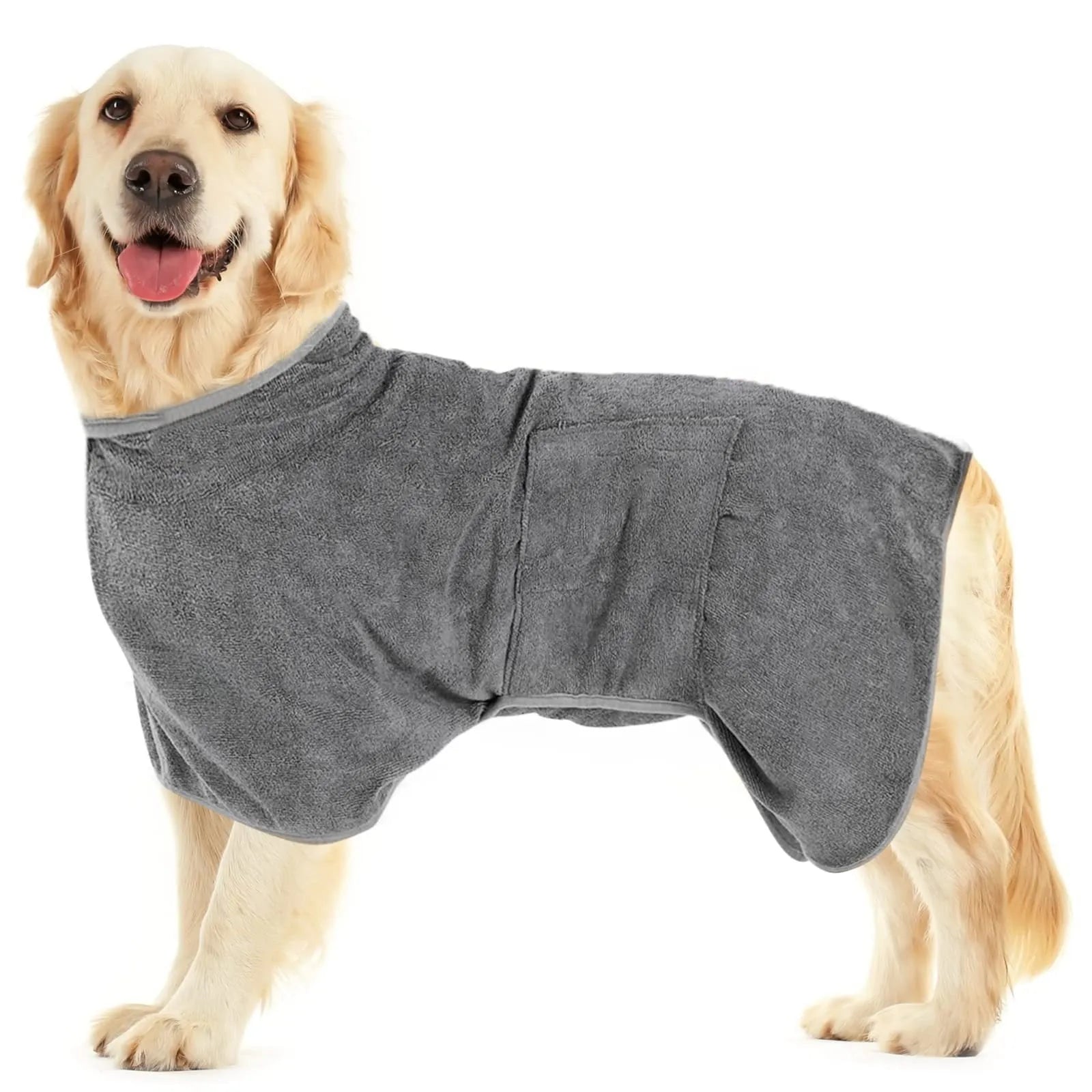 Nylon pet bath robe towel for dogs and cats in multiple sizes and colours