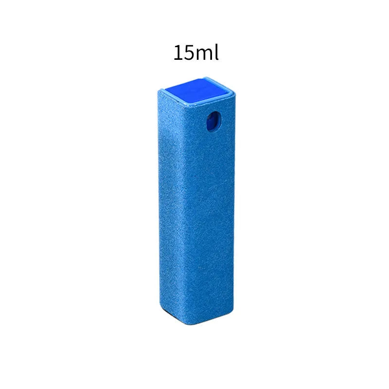 15ml phone screen cleaning spray bottle with flat protective case in multiple colour options