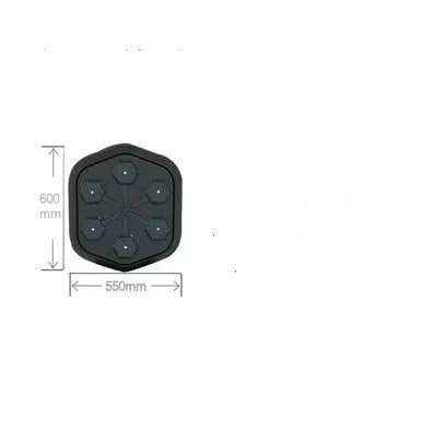 Smart black boxing machine with Bluetooth connectivity and Velcro straps, includes boxing gloves