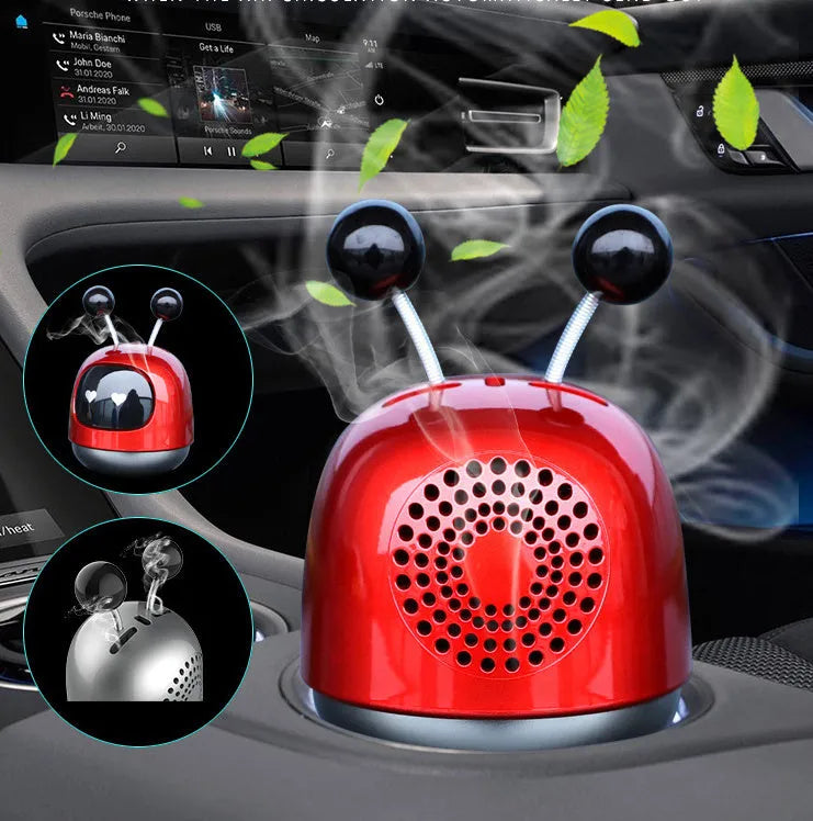 Robot-shaped car vent aromatherapy decoration with 40ml capacity in three flavour variants